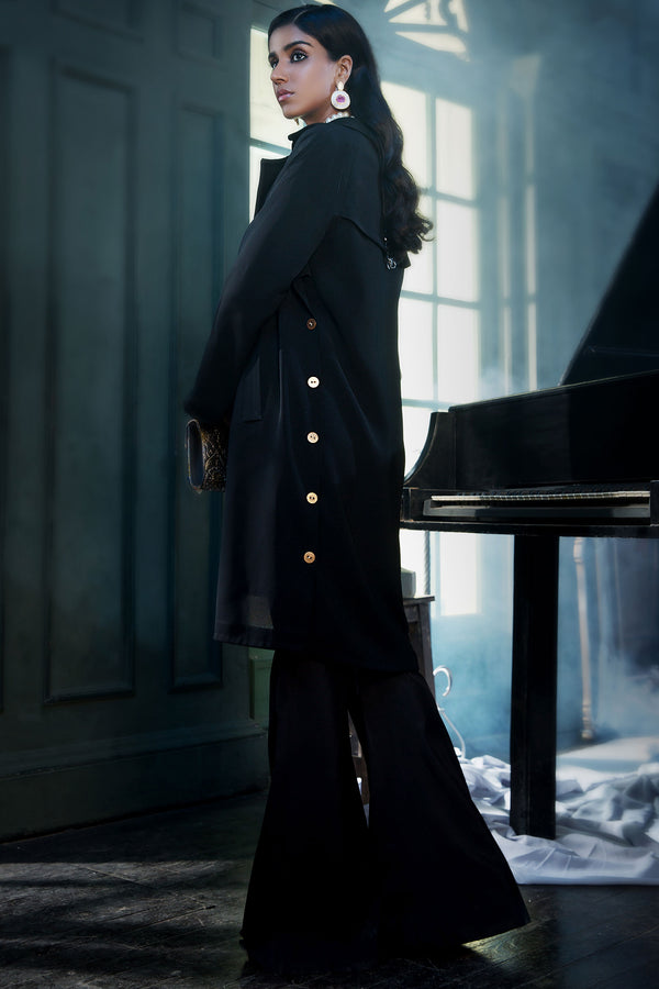 MANTEAU NOIR (EP-180673) - ELAN
