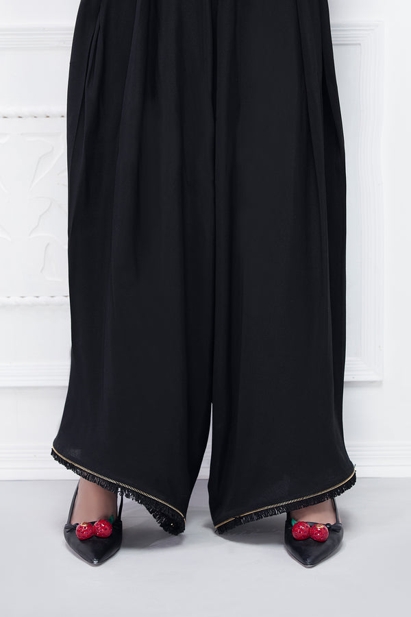 SLOUCH SHALWAR BLACK  (EV-1802024) - ELAN